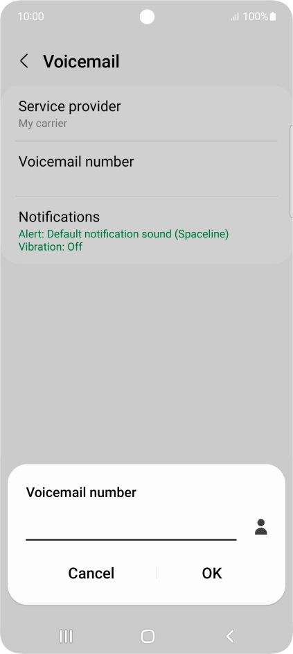 Key in +447953222222 and press OK.