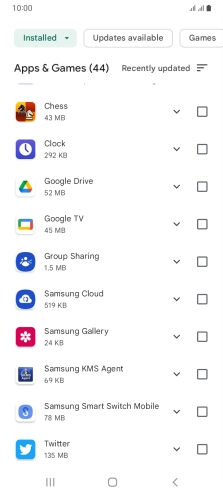 Press the required app.