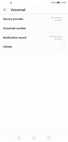 Press Voicemail number.