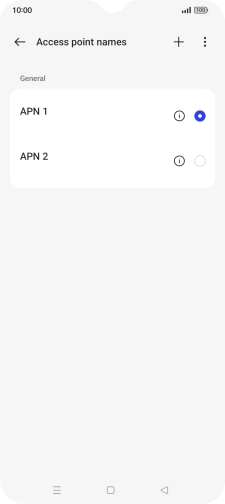 Press the field next to the data connection to activate it.