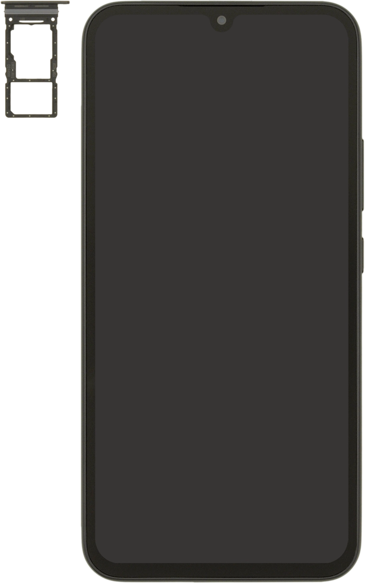 Turn your SIM so the angled corner of the SIM matches the angled corner of the first SIM holder and place your SIM in of the first the SIM holder.
