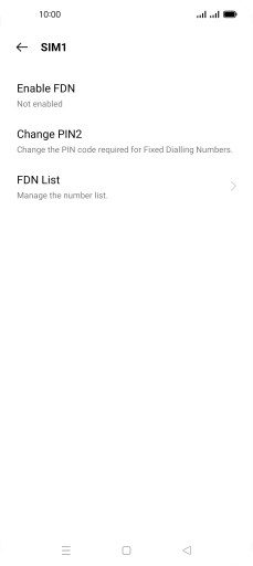Press Enable FDN.
