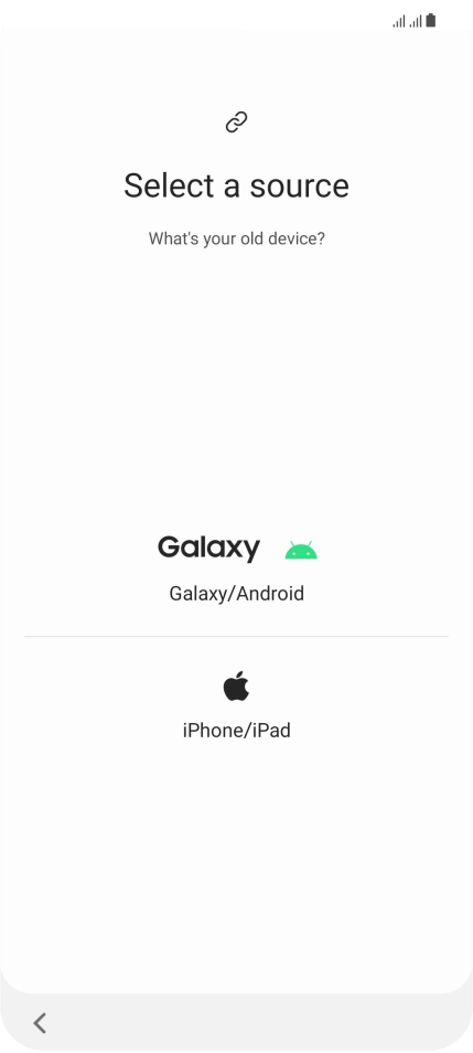 Press the required setting and follow the instructions on the screen to transfer the content from another phone.