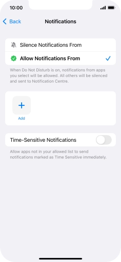 Press the indicator next to 