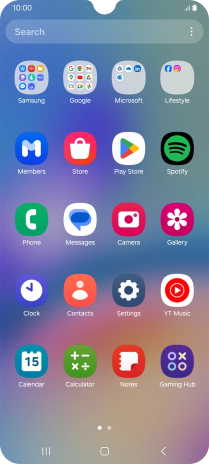 Press Gallery and go to the required folder.