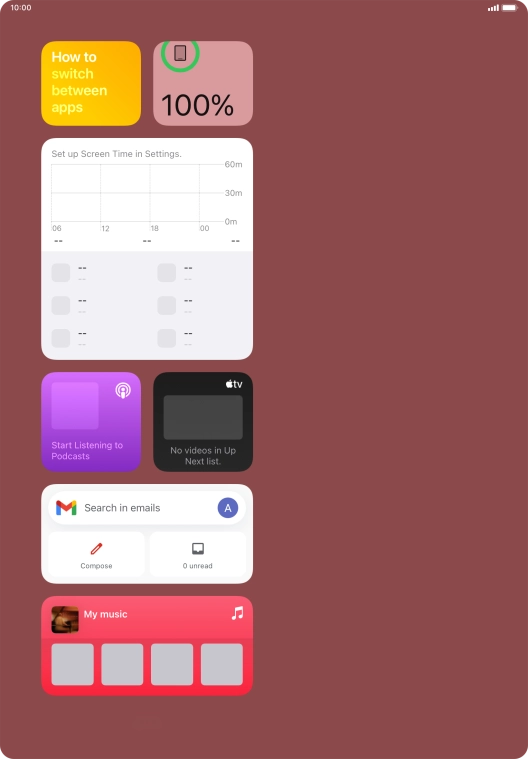 Press and hold the required Widget Stack.