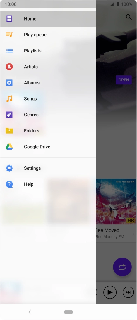 Press the required category and go to the required audio file.