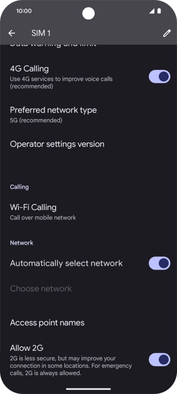 Press the indicator next to 