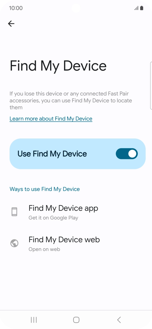 Press the Home key to return to the home screen.