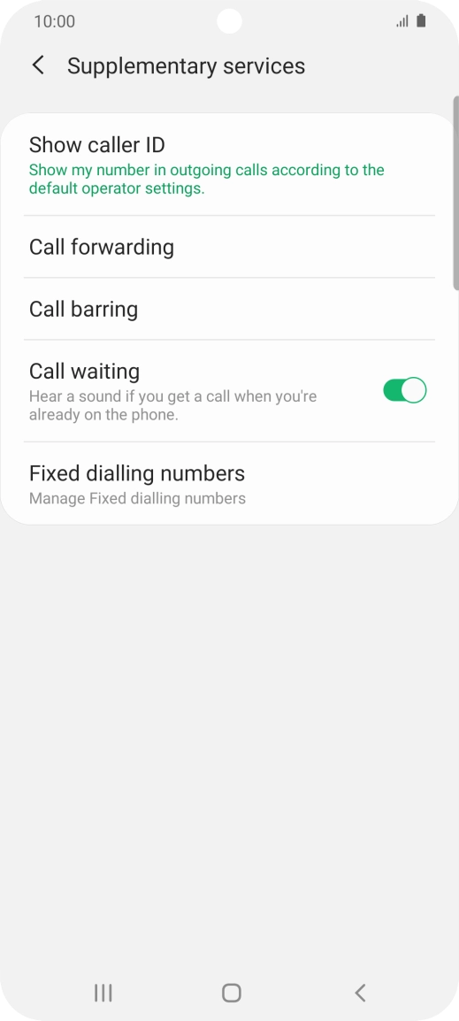 Press Show caller ID.