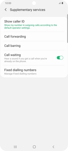 Press the indicator next to 