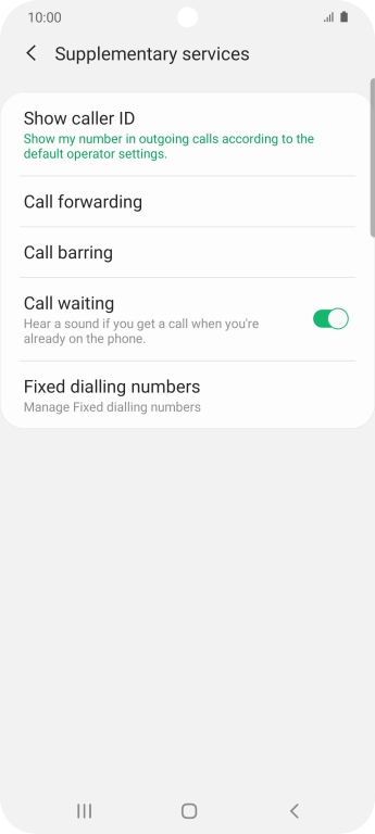 Press the indicator next to 