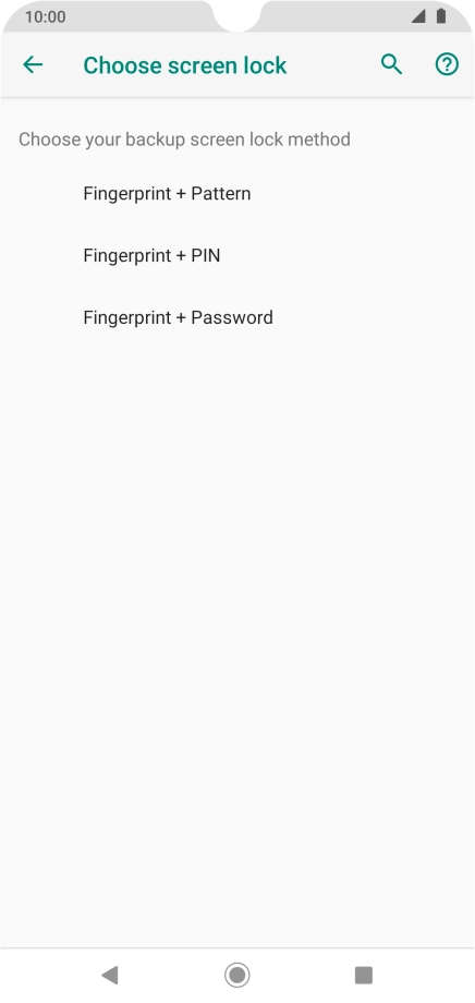 Press the required phone lock code and follow the instructions on the screen to create an additional phone lock code.
