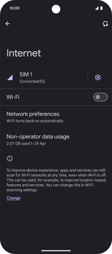 Press the indicator next to 