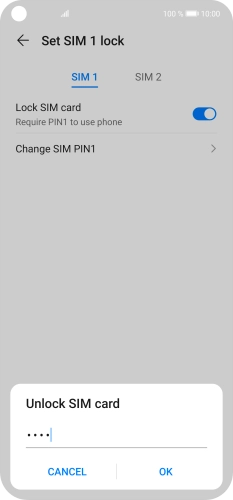 Key in your PIN and press OK. The default PIN is 1111.
