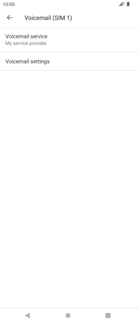 Press Voicemail settings.