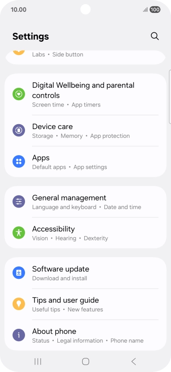 Press Software update.