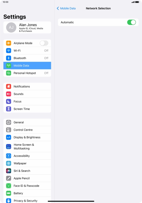 Press the indicator next to 