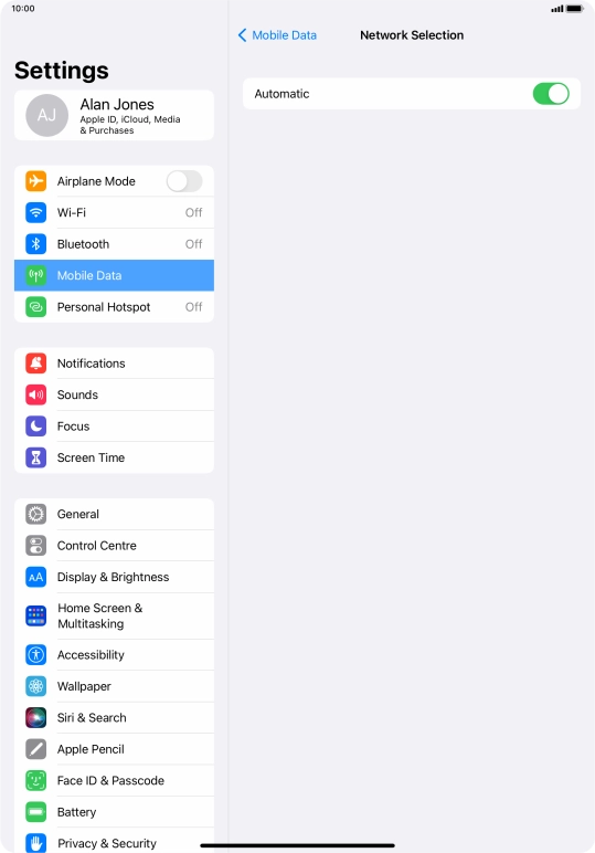 Press the indicator next to 