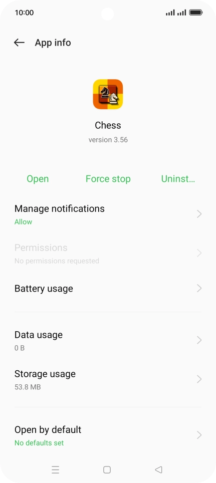 Press Storage usage.