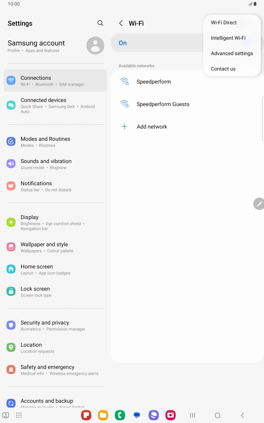 Press Intelligent Wi-Fi.
