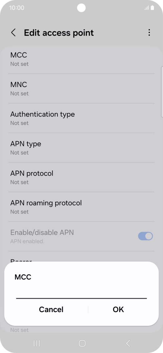 Key in 234 and press OK.