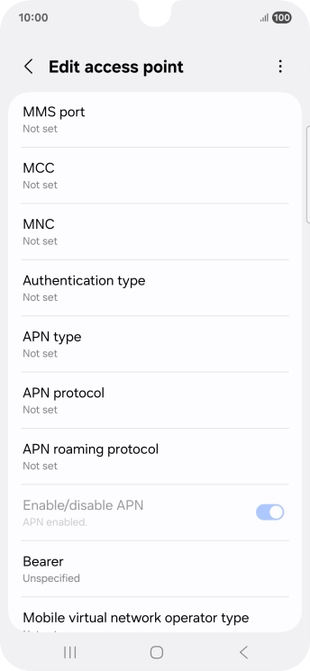 Press MMS port.