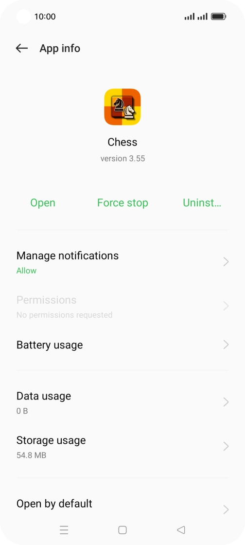 Press Storage usage.