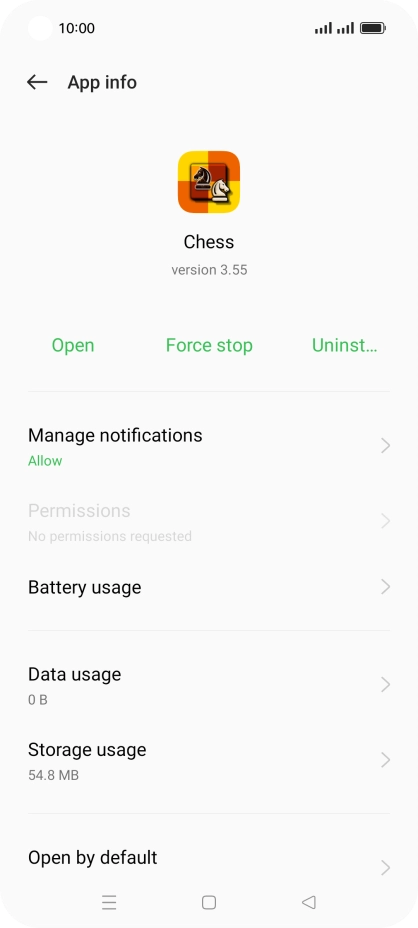 Press Storage usage.