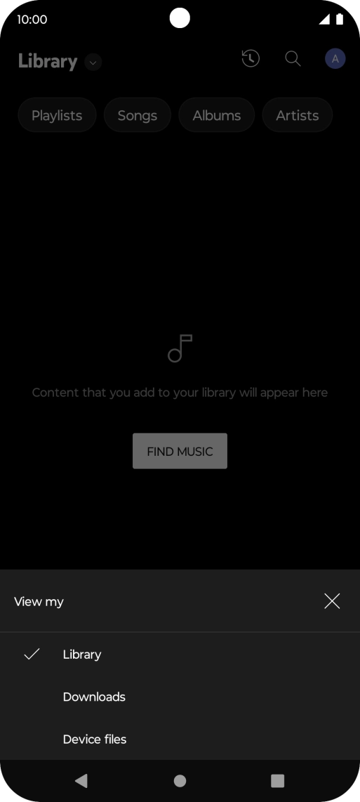 Press the required category and go to the required audio file.
