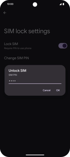 Key in your PIN and press OK. The default PIN is 1111.