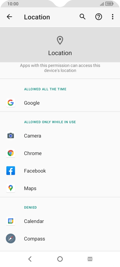 Press the required app.