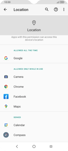 Press the required app.