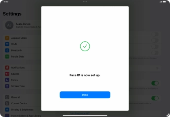 Press Done. If you haven't previously selected a lock code, key in a code of your own choice twice.