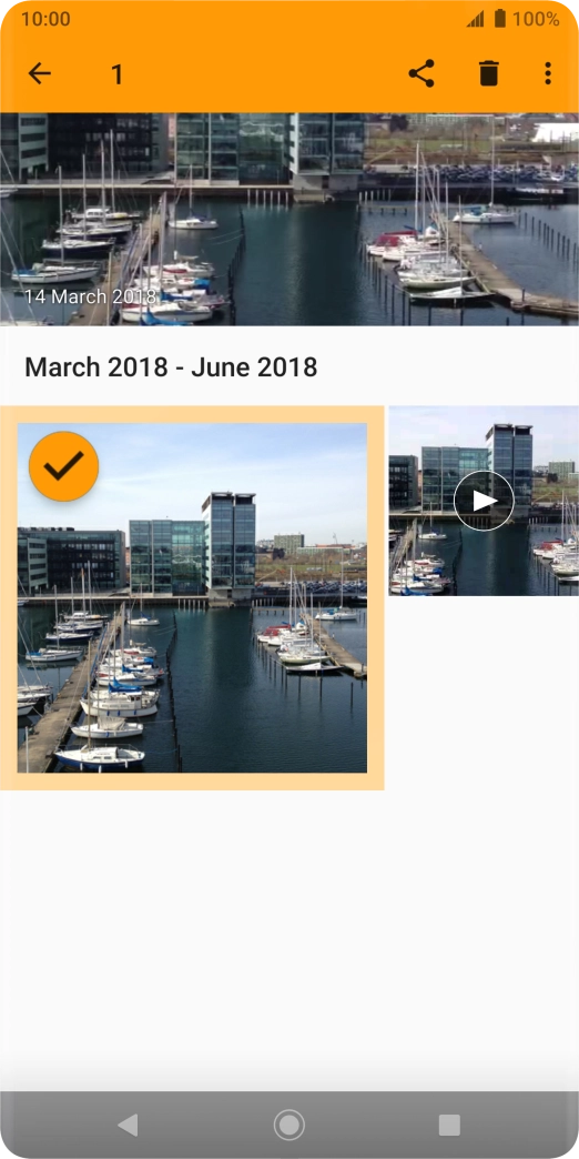 Press the menu icon.