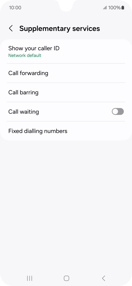 Press Call forwarding.