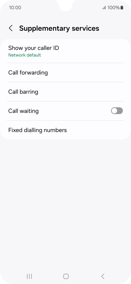 Press Call forwarding.