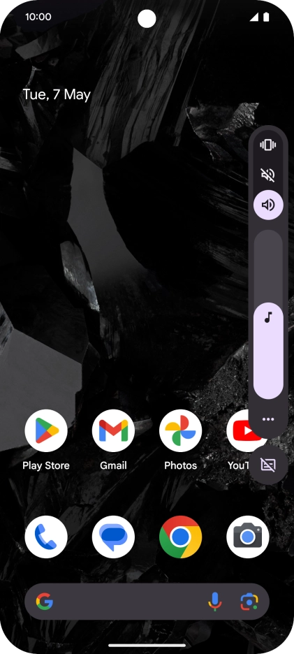 Press the silent mode icon to turn on the function.
