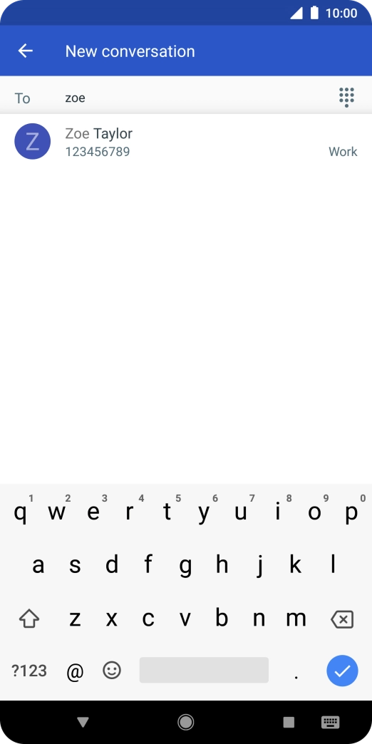 Press the required contact.