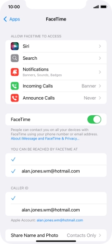 Press the indicator next to 