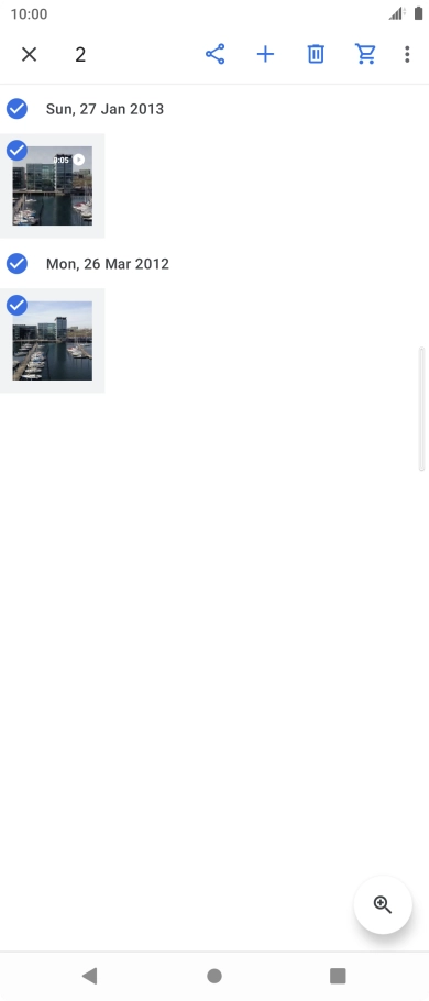 Press the share icon.