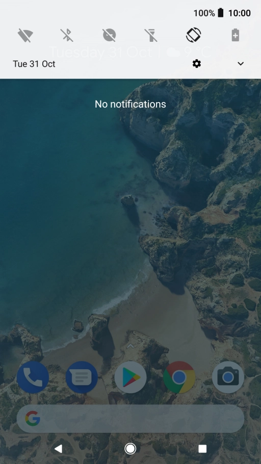 Press the settings icon.