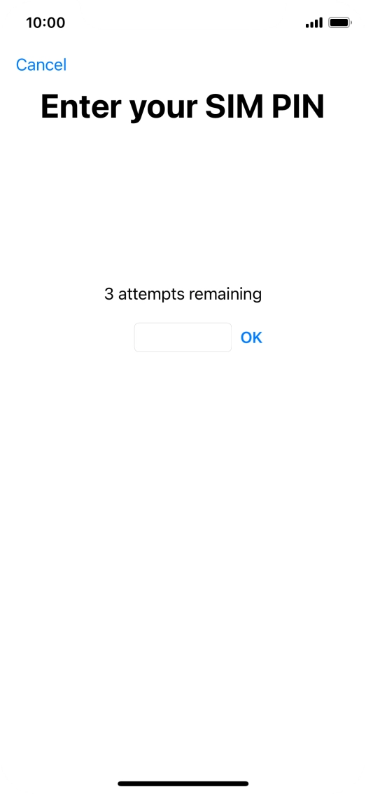If your SIM is locked, key in your PIN and press OK. The default PIN is 1111.