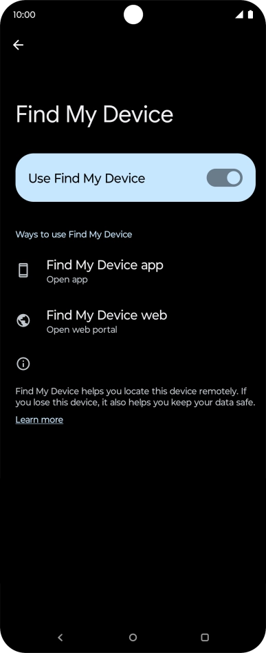 Press the Home key to return to the home screen.