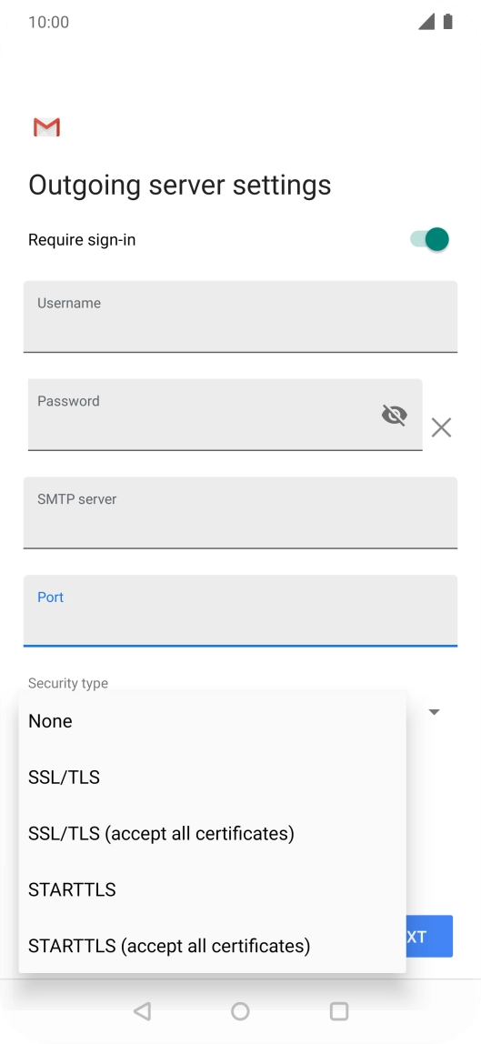 Press None to turn off the function.