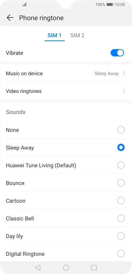Press the Home key to return to the home screen.