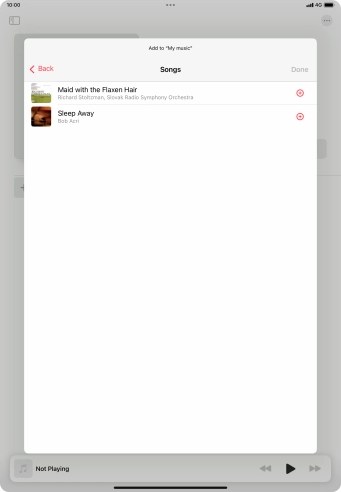 Go to the required category and press the required audio file.