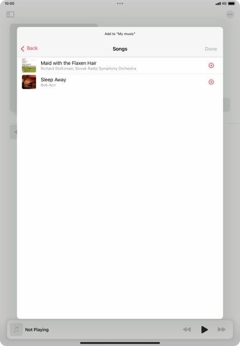 Go to the required category and press the required audio file.