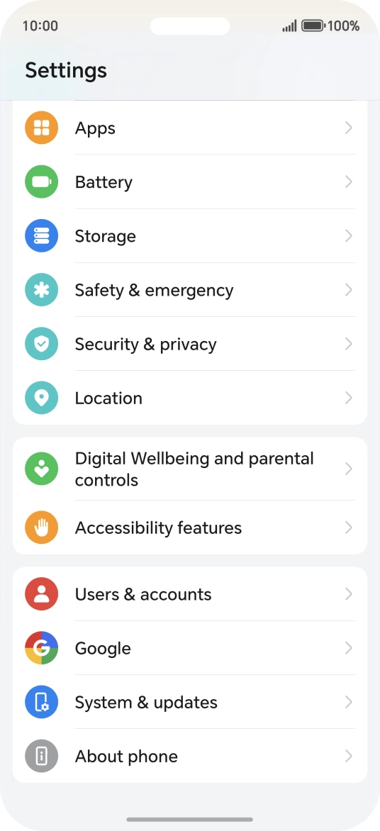 Press Users & accounts.