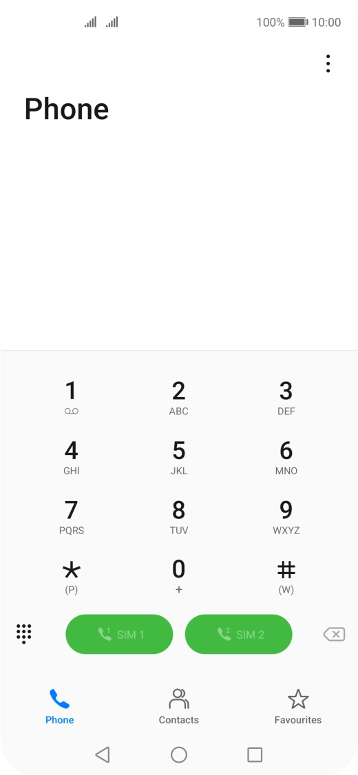 Press the menu icon.